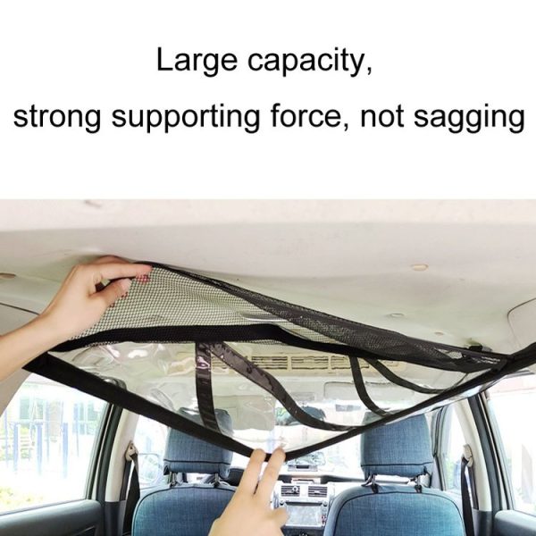 SUV Ceiling Storage Net Car Roof Mesh Storage Bag Suitable For 3-handle Models, Specification: Transparent PVC+Reinforcement Webbing - Image 4