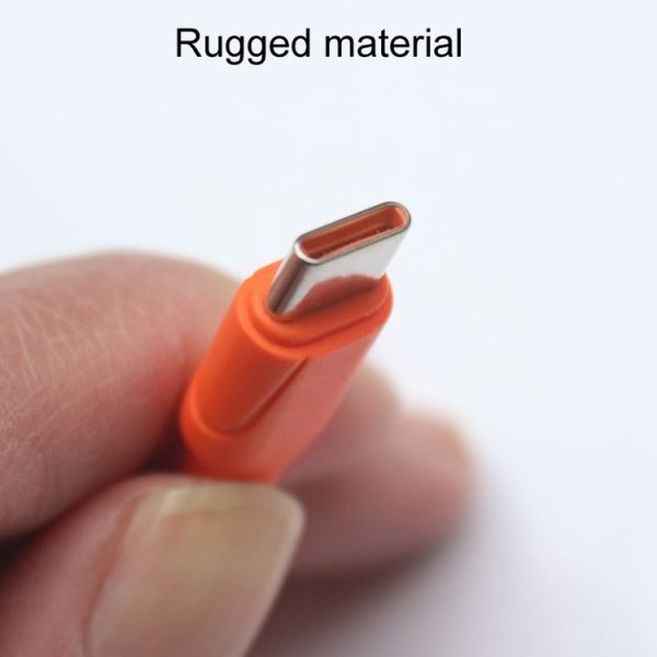 MINIWARE 240W Type-C Anti-Scald Silicone Data Cable Soldering Iron Fast Charging Power Cord, Length: 1m (Orange Red) - Image 3