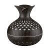 LED Light Aromatherapy Diffuser Home Small Vase Quiet Humidifier Aromatherapy Diffuser 2 In 1 (Dark Wood)