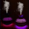 LED Light Aromatherapy Diffuser Home Small Vase Quiet Humidifier Aromatherapy Diffuser 2 In 1 (Dark Wood) - Image 2
