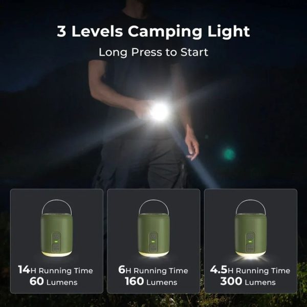 CP-17 Outdoor Multifunctional Camping Light Electric Mini Wireless Air Pump (Black) - Image 5