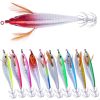 10colors / Set HENGJIA SJ055 Horizontal Luminous Wooden Shrimp Bait Bionic Faux Bait Squid Hook, Size: 10.3cm 9.4g - Image 2
