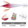 10colors / Set HENGJIA SJ055 Horizontal Luminous Wooden Shrimp Bait Bionic Faux Bait Squid Hook, Size: 10.3cm 9.4g - Image 3