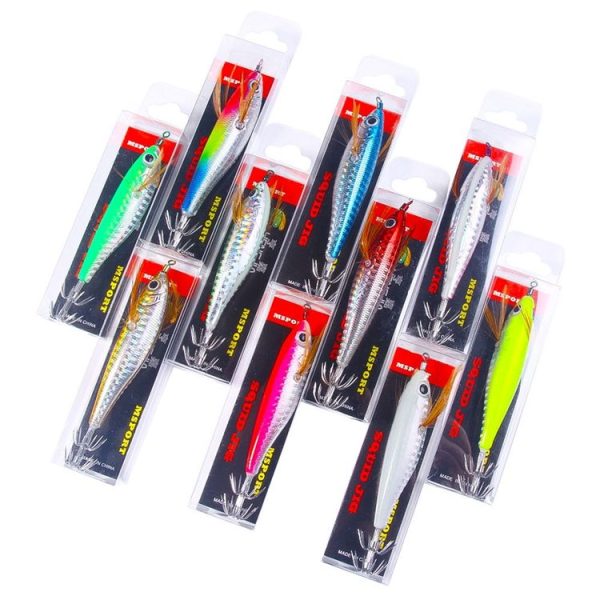 10colors / Set HENGJIA SJ055 Horizontal Luminous Wooden Shrimp Bait Bionic Faux Bait Squid Hook, Size: 10.3cm 9.4g - Image 5