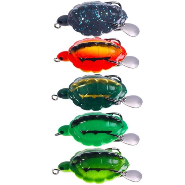 5colors / Set HENGJIA FO016 Lua Thunder Brogue Dummy Bait Turtle Sequins Fishing Bait, Size: 5.7cm 11.7g