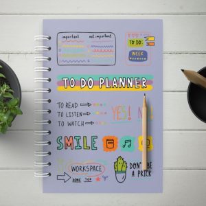 A5 Self-filling Undated Coil Planner Planning Notes Schedule (Purple)