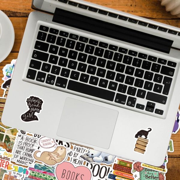 50pcs / pack Book Reading Waterproof Graffiti Stickers Cartoon Kids DIY Skateboard Luggage Stickers (50B) - Image 4