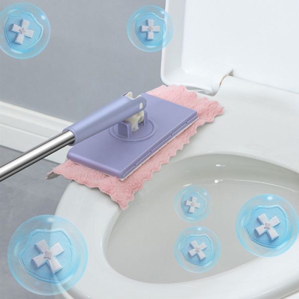 Washcloth Small Mop Lazy Person Hand-Free Mini Floor Cleaner (Purple) - Image 11