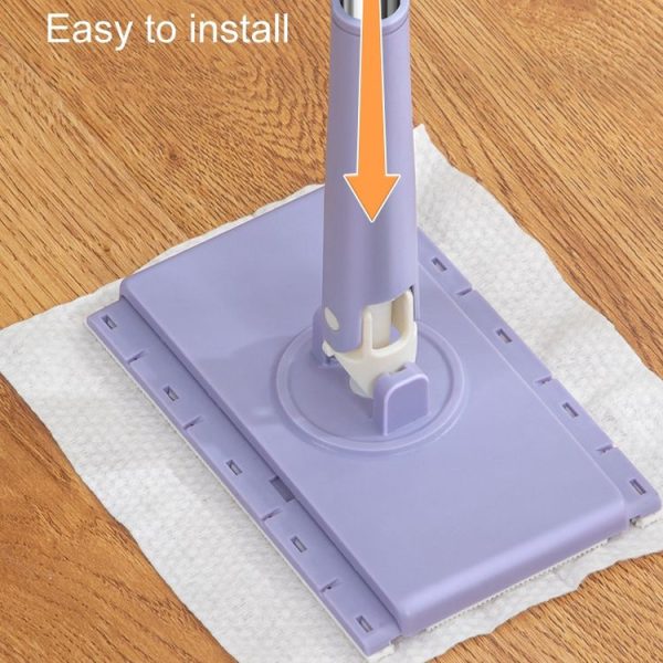 Washcloth Small Mop Lazy Person Hand-Free Mini Floor Cleaner (Purple) - Image 5