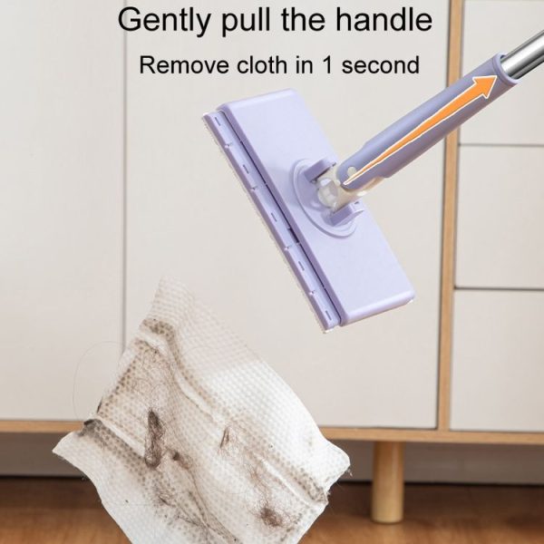Washcloth Small Mop Lazy Person Hand-Free Mini Floor Cleaner (Purple) - Image 7