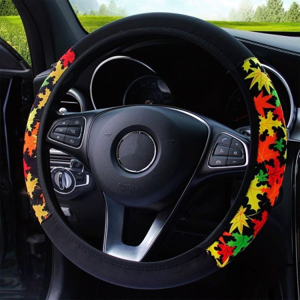 Color-blocked Neoprene Elastic Steering Wheel Cover Without Inner Ring (Random Pattern Delivery) - Image 2
