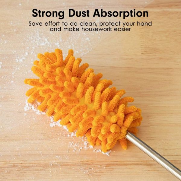 Household Telescopic Extended Stainless Steel Chenille Duster (Random Color Delivery) - Image 5