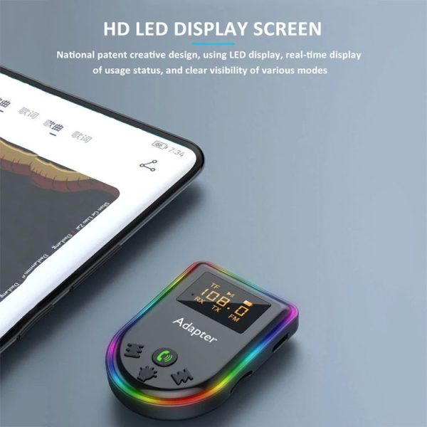 Q7 LED Digital Display Car Bluetooth Receiver HIFI Sound Quality Wireless Audio Adapter - Image 11