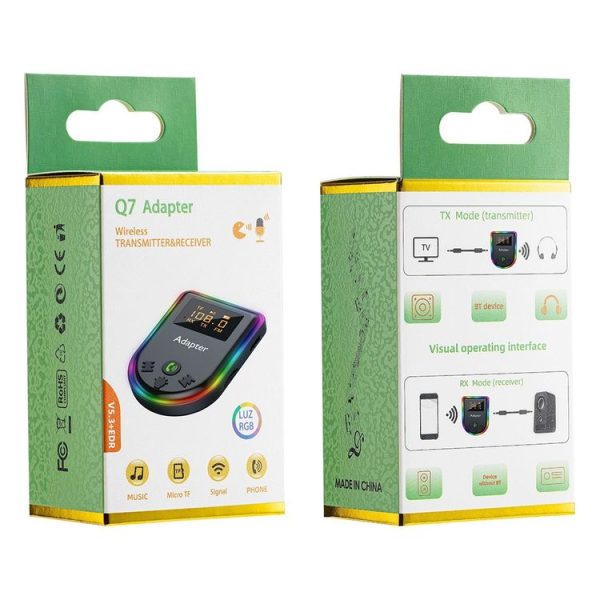 Q7 LED Digital Display Car Bluetooth Receiver HIFI Sound Quality Wireless Audio Adapter - Image 6