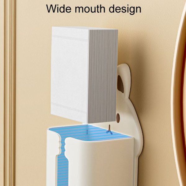 Bathroom Wall Mounted Tissue Box Kitchen Cartoon Rabbit Washcloth Organizer (White) - Image 5