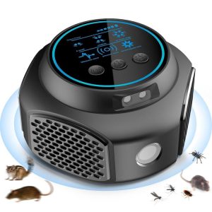 219 Intelligent Ultrasonic Multi-dimensional Frequency Conversion Home Indoor Mouse Repeller (Black)