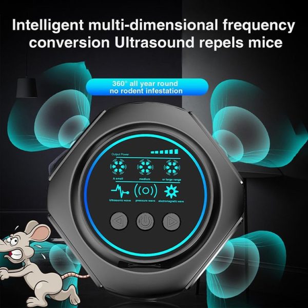 219 Intelligent Ultrasonic Multi-dimensional Frequency Conversion Home Indoor Mouse Repeller (Black) - Image 9