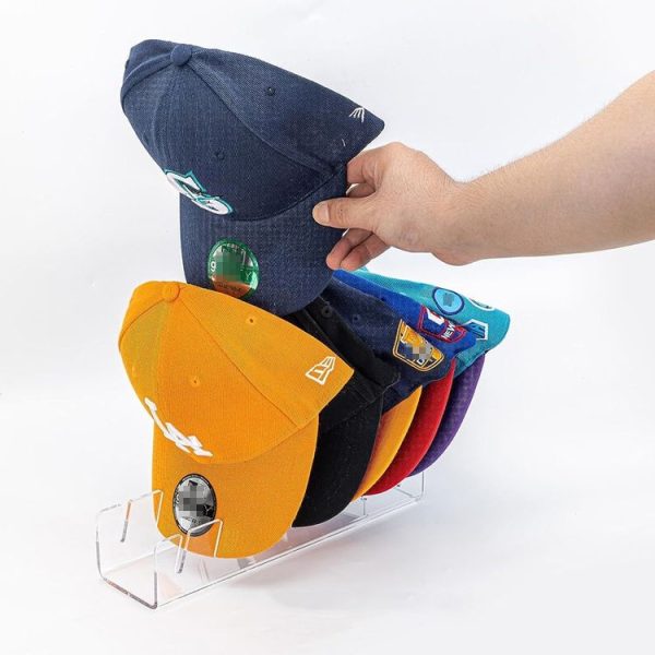 Acrylic Baseball Cap Holder Can Store 7 Baseball Caps (Black) - Image 2