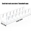 Acrylic Baseball Cap Holder Can Store 7 Baseball Caps (Black) - Image 3