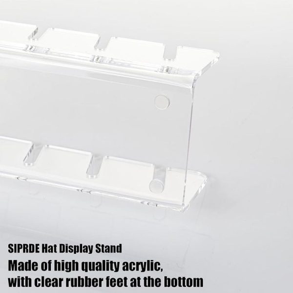 Acrylic Baseball Cap Holder Can Store 7 Baseball Caps (Black) - Image 4