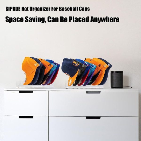 Acrylic Baseball Cap Holder Can Store 7 Baseball Caps (Black) - Image 6
