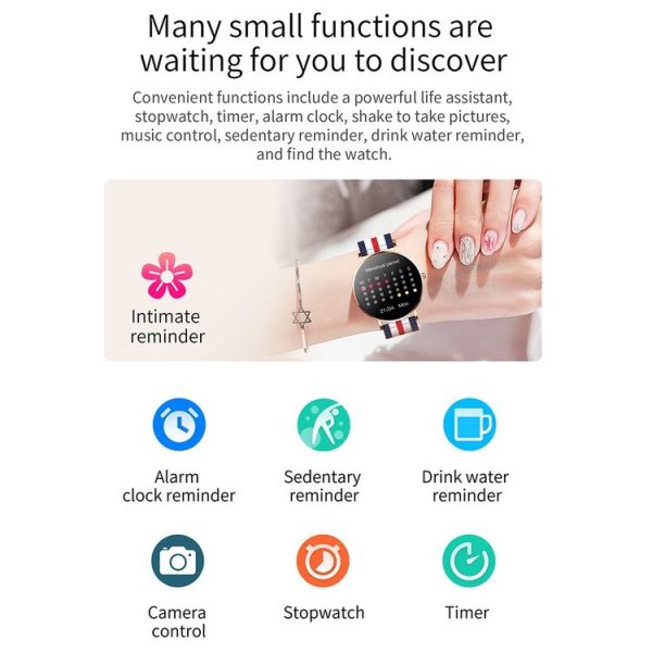 T8 1.3-inch Heart Rate / Blood Pressure / Blood Oxygen Monitoring Bluetooth Smart Watch, Color: Gold - Image 14
