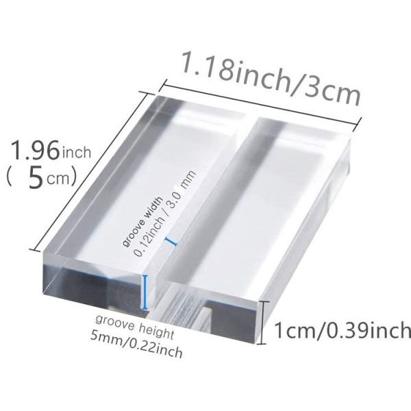 Acrylic Place Card Holders Table Numbers Postcard Picture Display Stand 50x30x10mm - Image 3