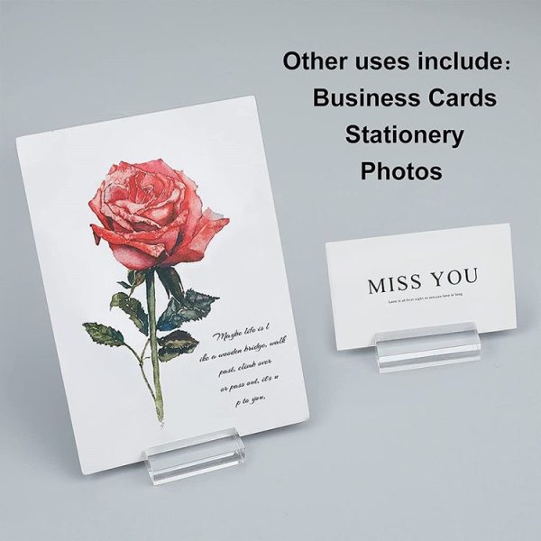 Acrylic Place Card Holders Table Numbers Postcard Picture Display Stand 50x30x10mm - Image 6
