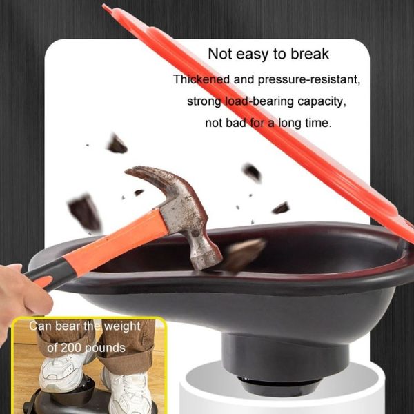 Disposable Plastic Toilet Temporary Simple Site Construction Squatting Toilet, Specification: White Without Cover - Image 7