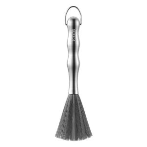 304 Thickened Lengthened Steel Wire Pot Brush Stainless Steel Cleaning Brush For Kitchen (With Hook)