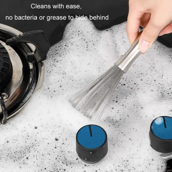 304 Thickened Lengthened Steel Wire Pot Brush Stainless Steel Cleaning Brush For Kitchen (With Hook) - Image 10