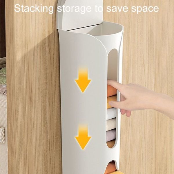 Free Punching Wall Mounted Panty Organizer Household Sock Storage Stand (Blue) - Image 5