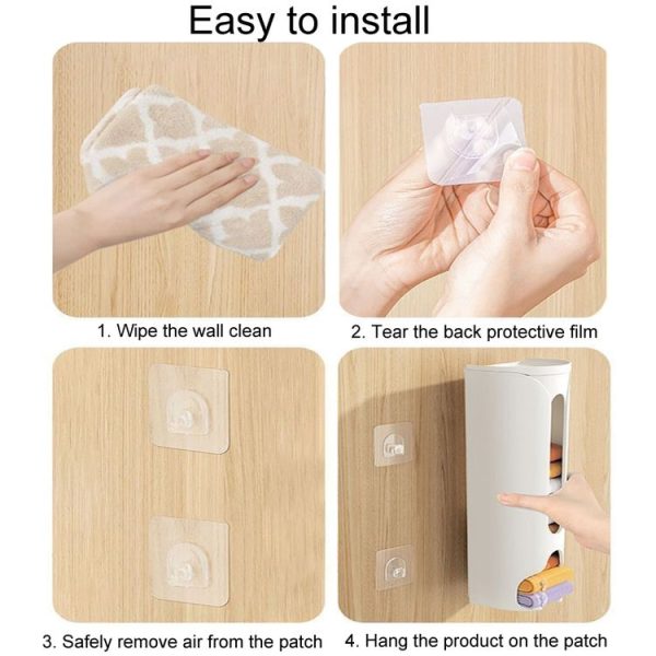 Free Punching Wall Mounted Panty Organizer Household Sock Storage Stand (Blue) - Image 8