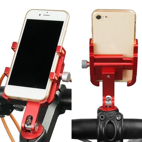 DEEMOUNT BG093B Road Bicycle Cell Phone Bracket 6 Claw Aluminum Handlebar Cover Fixed Navigation Holder (Red) - Image 11