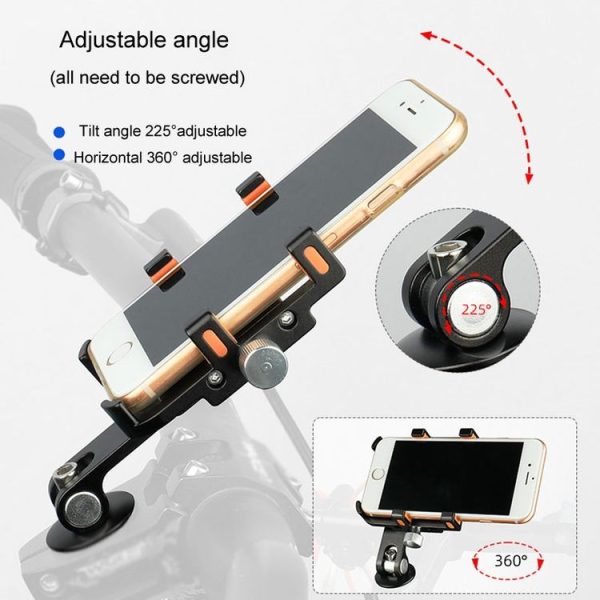 DEEMOUNT BG093B Road Bicycle Cell Phone Bracket 6 Claw Aluminum Handlebar Cover Fixed Navigation Holder (Red) - Image 9