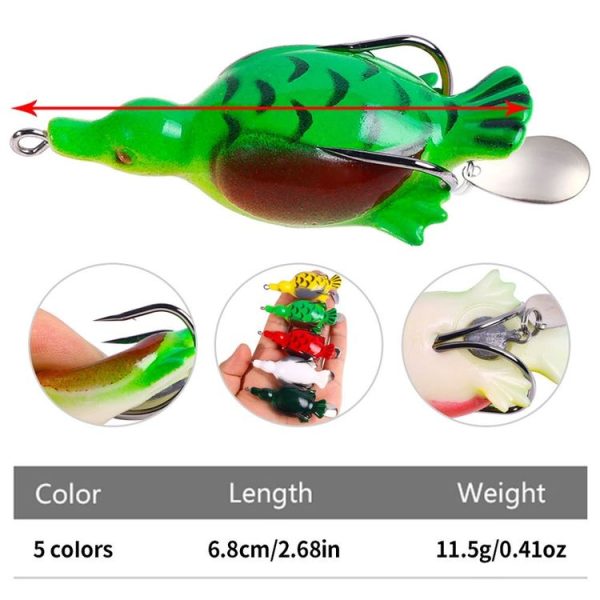 5colors / Set HENGJIA FO017 Lua Thunder Brogue Dummy Bait Blackfish Sequins Fishing Bait, Size: 6.8cm 11.5g - Image 3