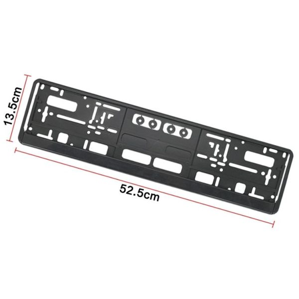 European Standard Single-strip Plastic License Plate Frame, Specification: Black - Image 3