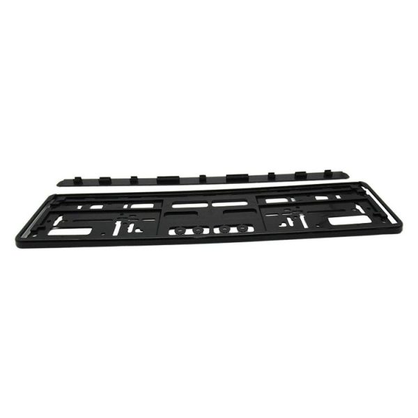 European Standard Single-strip Plastic License Plate Frame, Specification: Black - Image 5