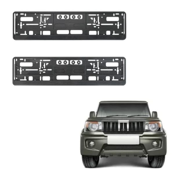 European Standard Single-strip Plastic License Plate Frame, Specification: Black - Image 7