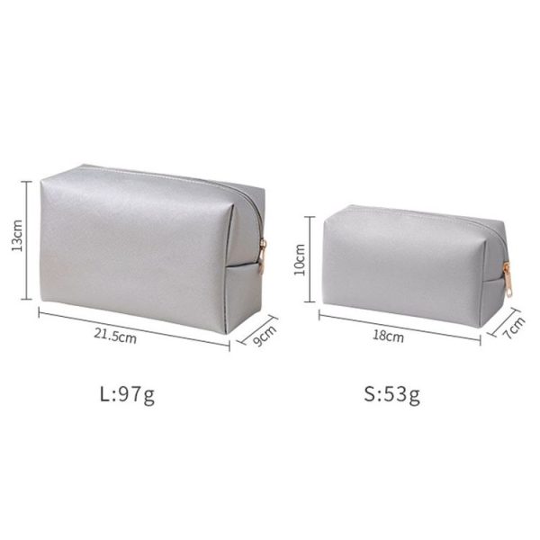 Simple Travel Large Capacity Cosmetic Bag Lipstick Toiletries Storage Bag, Color: Small Silver - Image 3