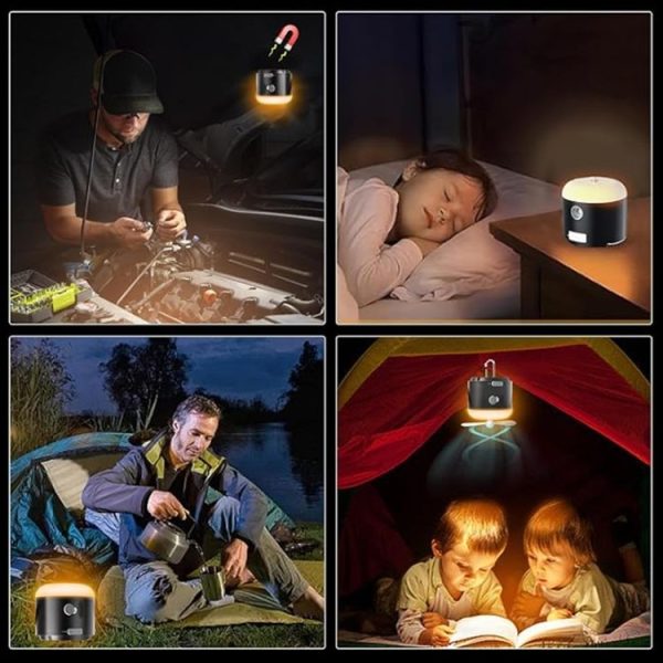 Outdoor Camping Tent Hanging Ambient Light Magnetic Spray Humidification Fan (Khaki) - Image 11