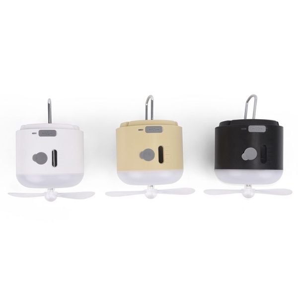 Outdoor Camping Tent Hanging Ambient Light Magnetic Spray Humidification Fan (Khaki) - Image 2