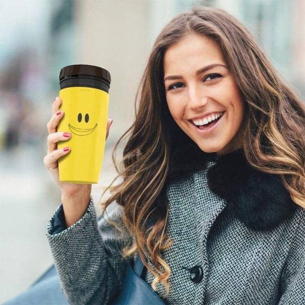 Twizz Cup Without Lid Leak Proof Travel Mug With Straw, Style: Yellow Santa Claus - Image 8