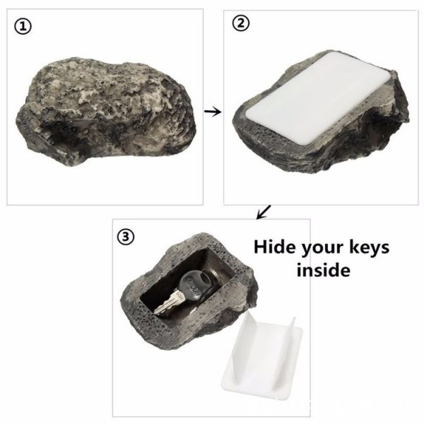 Simulated Stone Pine Nut Safe Key Box For Hiding Private Money, Shape: Stone - Image 5