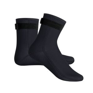 3mm Waterproof Long Beach Diving Socks Warm Non-slip Snorkeling Socks, Size: XS (Black)