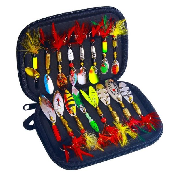 16pcs / Set HENGJIA SPB101 Spinning Dummy Bait Noise Metal Sequins Fishing Lure