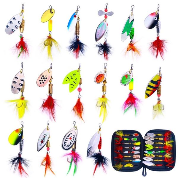 16pcs / Set HENGJIA SPB101 Spinning Dummy Bait Noise Metal Sequins Fishing Lure - Image 2