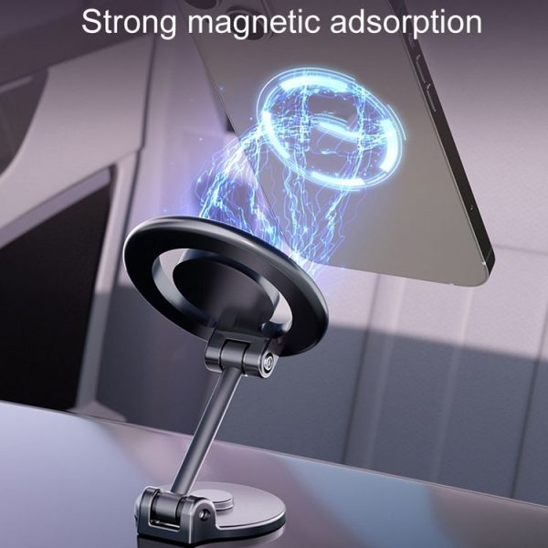 D33 Magnetic Folding Car Phone Holder Rotatable Dashboard Stick-On Navigation Stand - Image 5