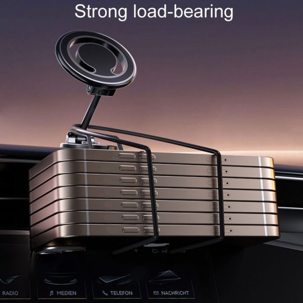 D33 Magnetic Folding Car Phone Holder Rotatable Dashboard Stick-On Navigation Stand - Image 6