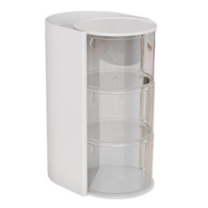 Desktop Powder Puff Storage Box Dust-proof Rotating Makeup Brush Storage Bucket, Color: A Model